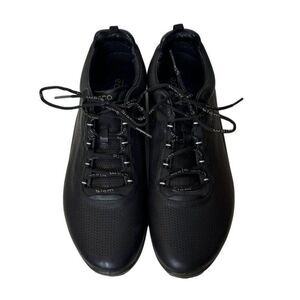 Ecco Mens BIOM Natural Motion Black Leather Sneakers Size 45